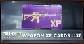 COD Mobile Weapon XP Card List - zilliongamer